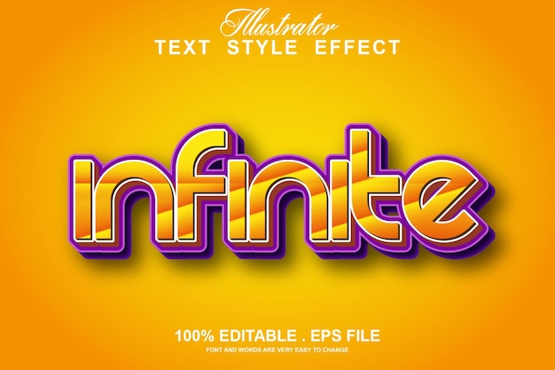 Infinite text effect editable