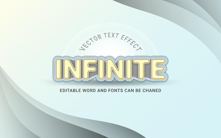 Vector infinite text effect style