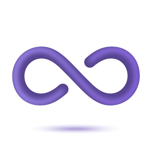 Infinity 3d vector symbol Vector illustration