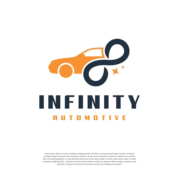 Infinity automotive logo ontwerpen concept vector, infinity en car logo symboolpictogram