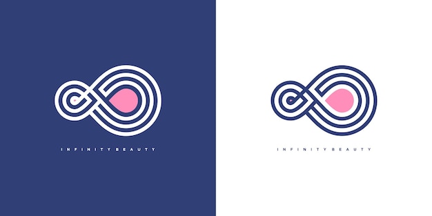 Infinity beauty logo design with simple and unique style