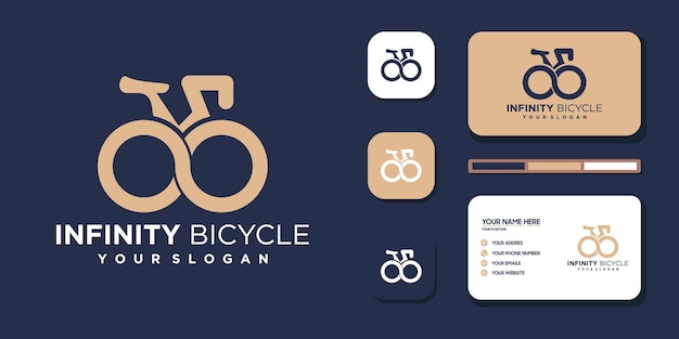 Infinity bicycle. logo and business card reference