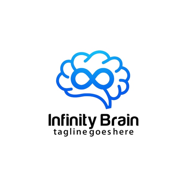 Infinity brain logo design template