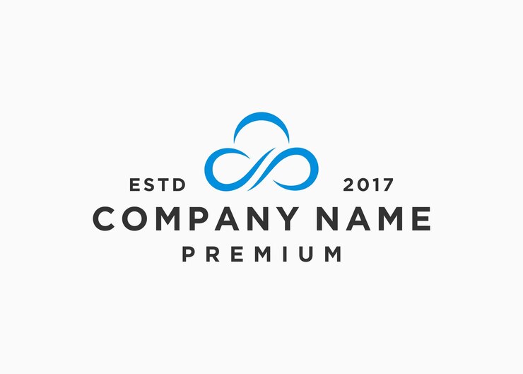 Vector infinity cloud logo design vector illustration template