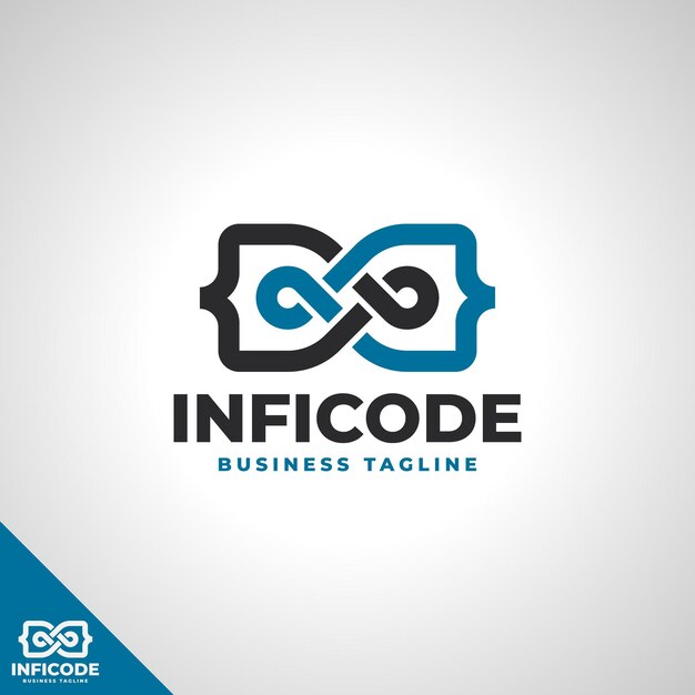 Vector infinity code-logo sjabloon