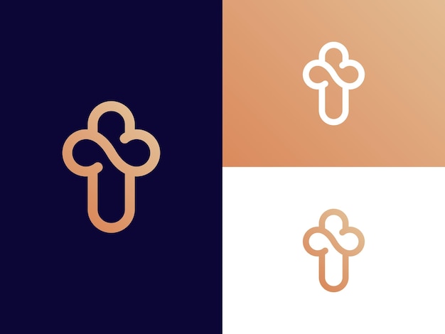 Infinity cross vector logo concept