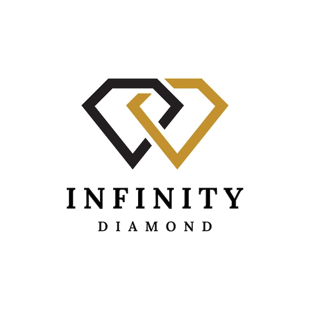 Vector infinity diamond logo design