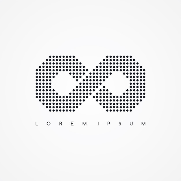 Vector infinity dot logotype theme