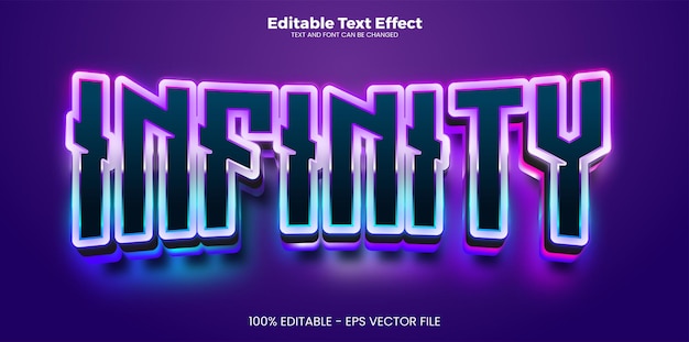 Infinity editable text effect in modern trend style