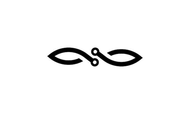 Tecnologia degli occhi infinity o design del logo della maschera