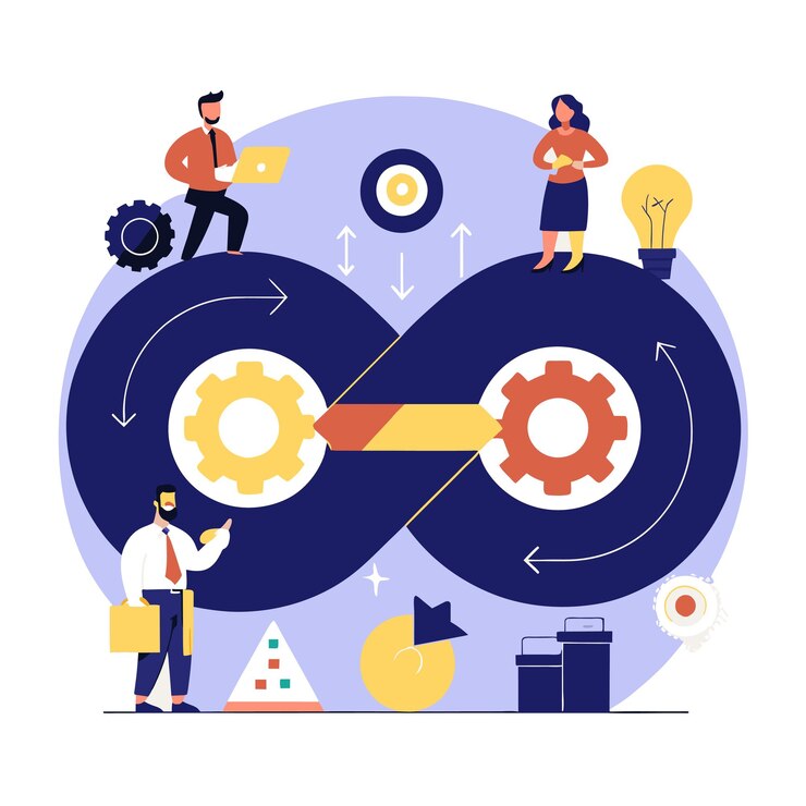 Vector infinity flat illustration