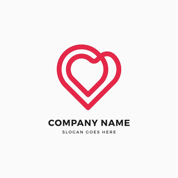 Logo design a forma di cuore infinito