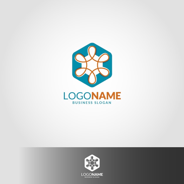 Infinity Hexagon Logo Template