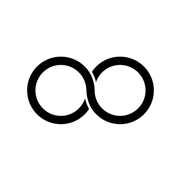 Vector infinity icon for graphic design