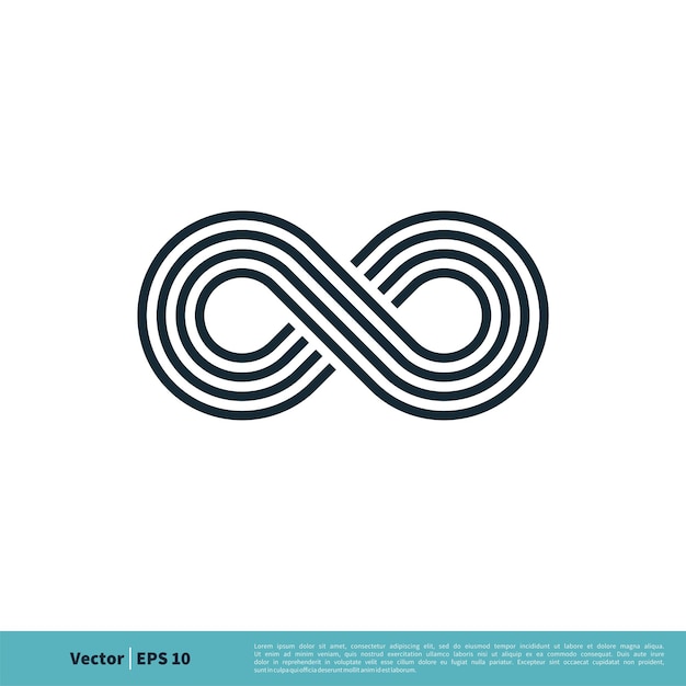 Vettore infinity infinite endless symbol icon vector logo template illustration design vector eps 10