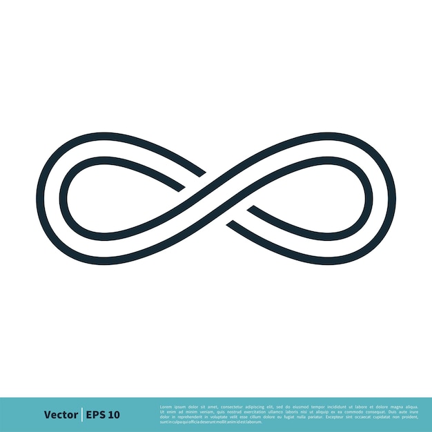 Infinity infinite limitless icon vector logo template illustration design vector eps 10