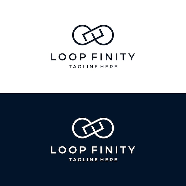 ベクトル infinity infinite loop mobius motion limitless with initial letter lf fl logo design inspiration