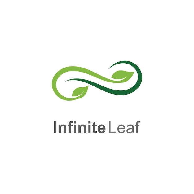 Vector infinity leaf vector icon illustration logo template design