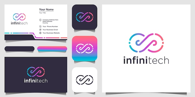 Логотип и визитная карточка infinity