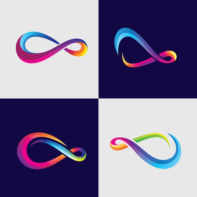 Vettore disegno dell'illustrazione delle immagini del logo infinity