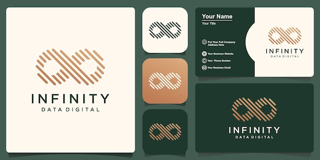 Infinity logo-ontwerp. lus met lijnconcept