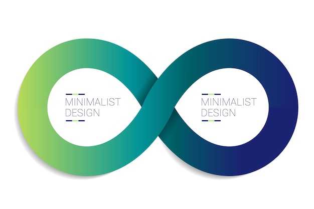 Infinity pijlen infographic 2 stap opties sjabloon schema diagram grafiek