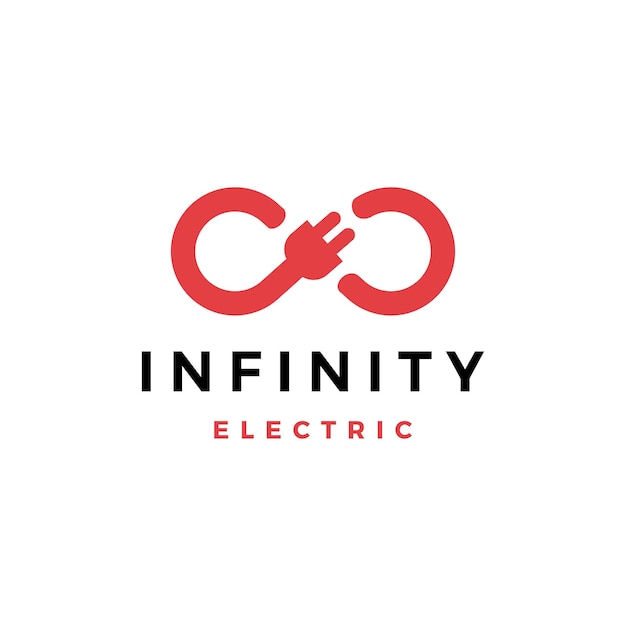 Infinity power electric logo template designs vector illustration