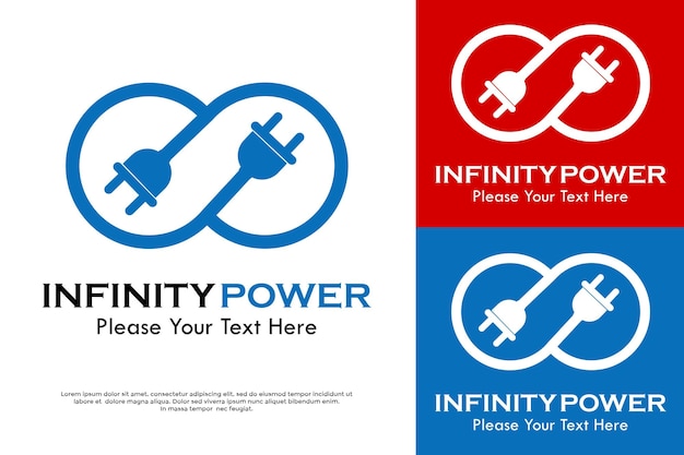 Infinity power logo template illustration