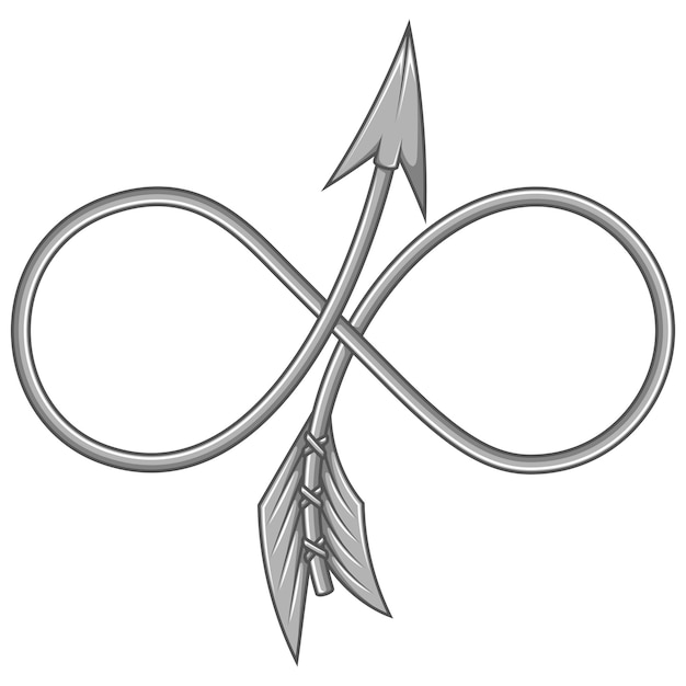 Vector infinity shaped arrow vector design