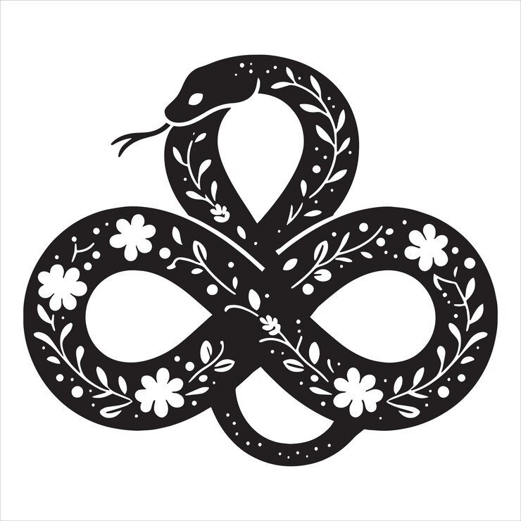 Vector infinity snake svg