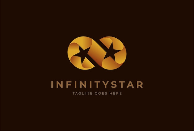 Infinity Star Logo infinity with star combination vector illustration