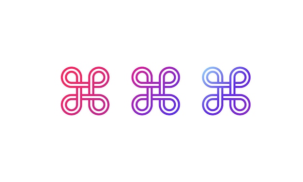 Infinity symbol. Icon set in flat style. Vector on isolated white background. EPS 10.