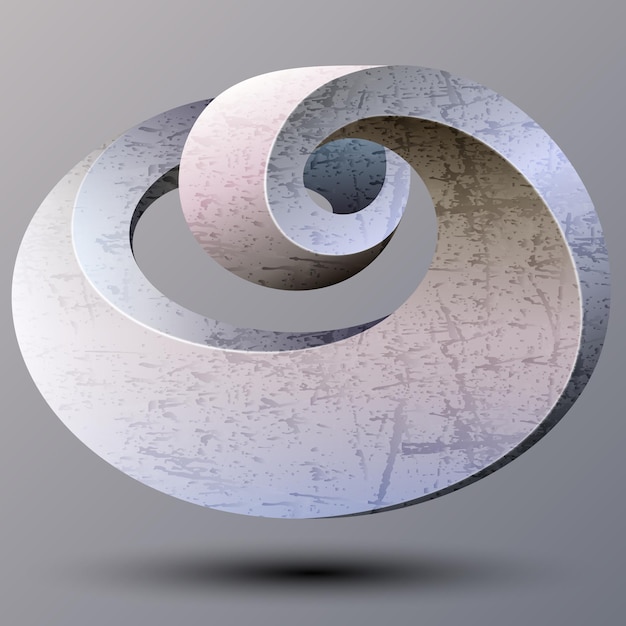 Vector the infinity symbol vector illustration of an infinite moebius surface made of lightcolored marble