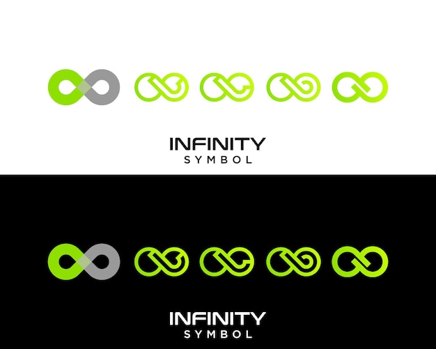 Vector infinity-symbool continue vormtechnologie logoontwerp