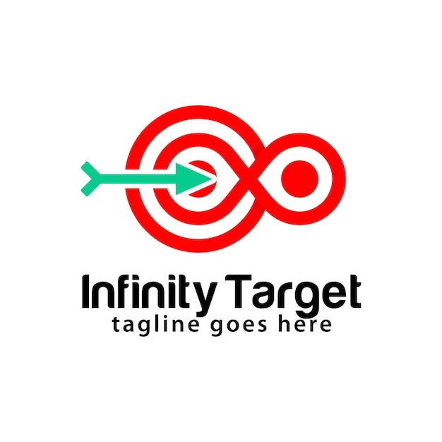 Infinity target logo design template