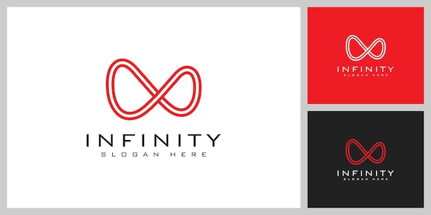 Infinity tech logo with line art style