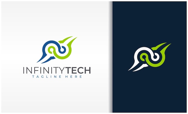 Premium Vector | Infinity technology logo template