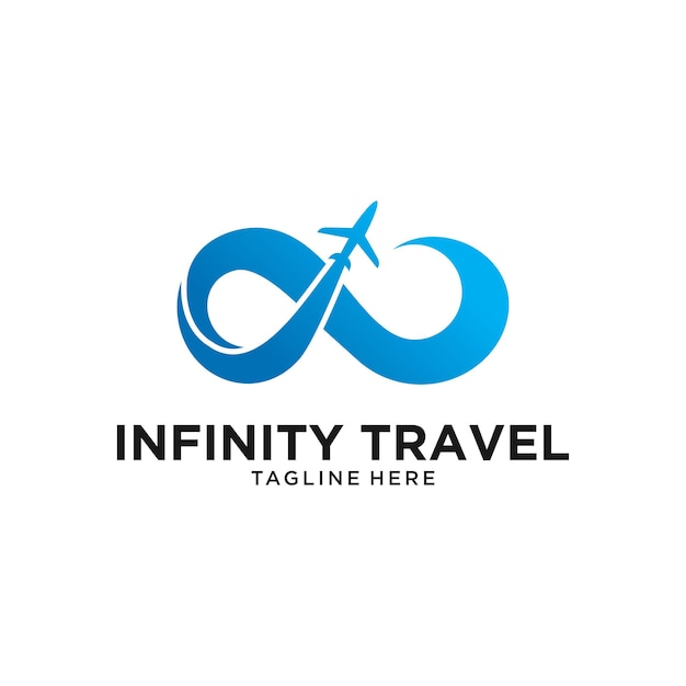 Vector infinity travel logo