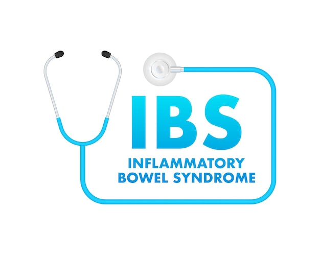 Inflammatory bowel syndrome infographic with inflammatory bowel syndrome