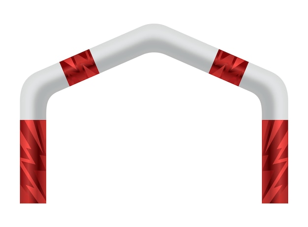 Vettore arco gonfiabile modello per arco pubblicitario adatto per eventi, gare, maratona o altri sport ingresso di inizio o arrivo della maratona illustrazione vettoriale