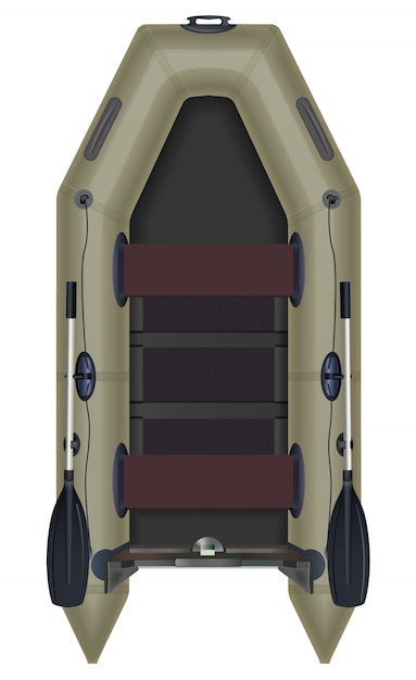 Inflatable boat top view 