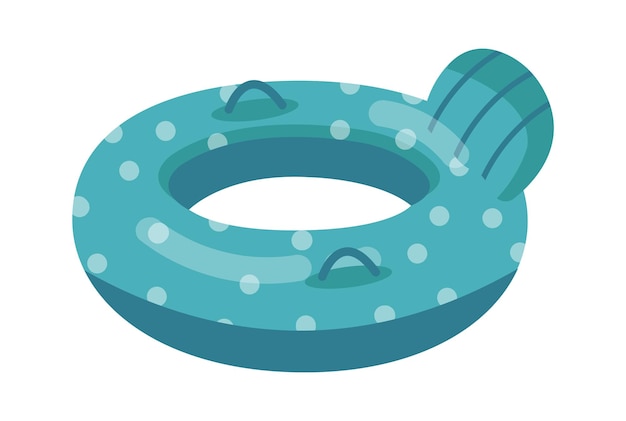 Inflatable Rubber Ring with back Swimming Pool icon Vector illustration