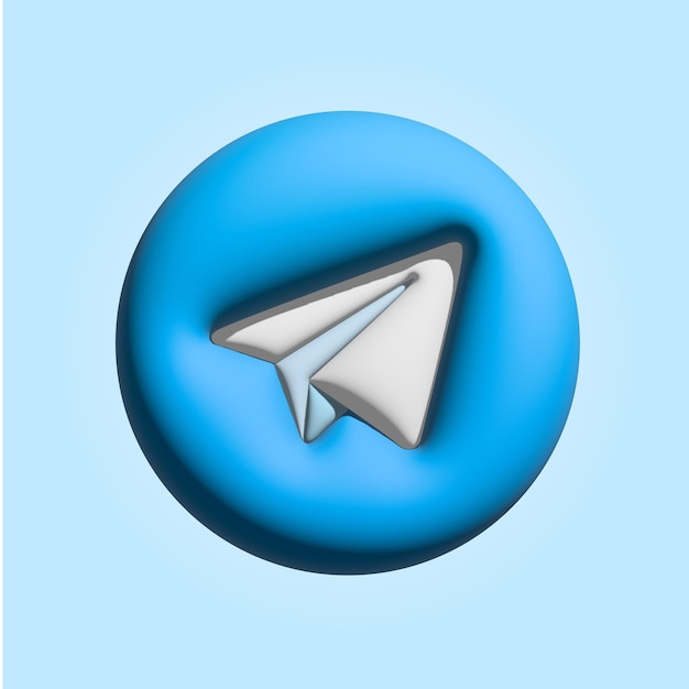 Vector inflated 3d social web media icon