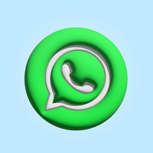 Inflated 3D social web media icon