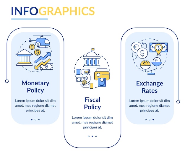 Inflatie veroorzaakt rechthoek infographic sjabloon