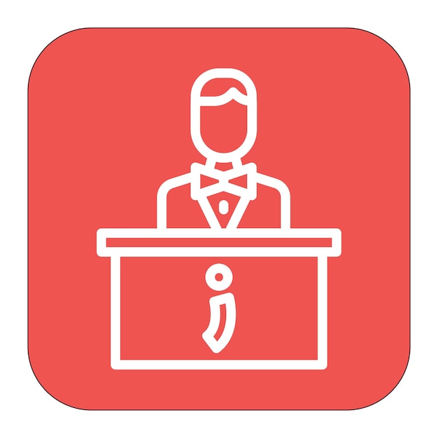 Info Desk icoon vector afbeelding Kan worden gebruikt voor Museum
