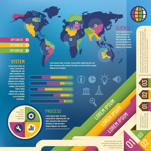 Vector info grafische achtergrond