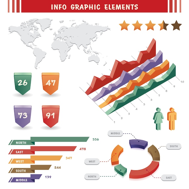 Info graphic elements and communication concept