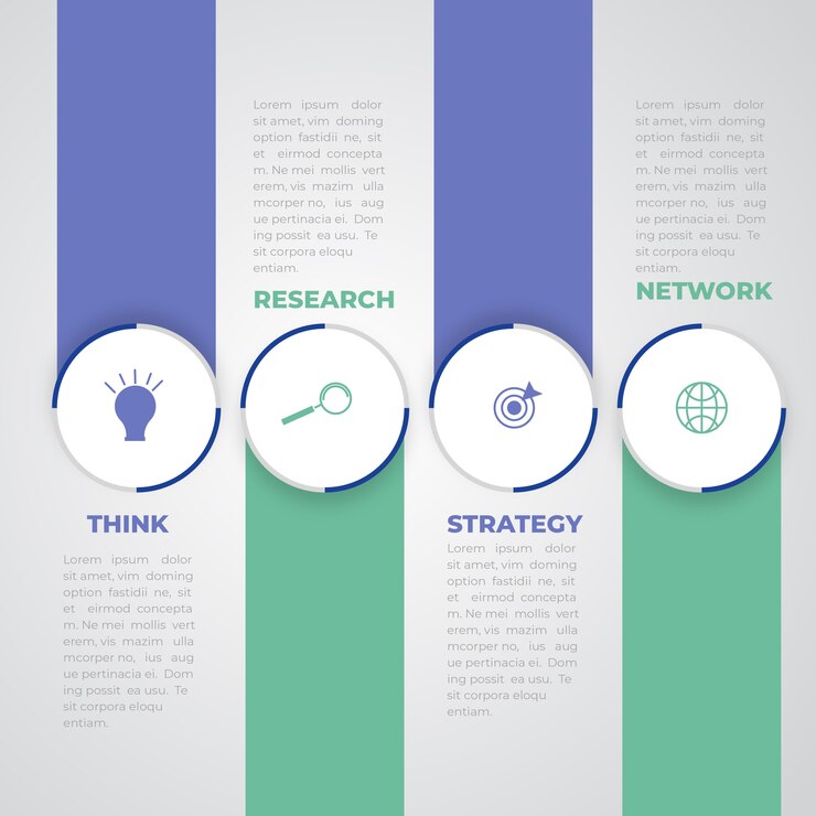 Vector info graphic template with four buttons