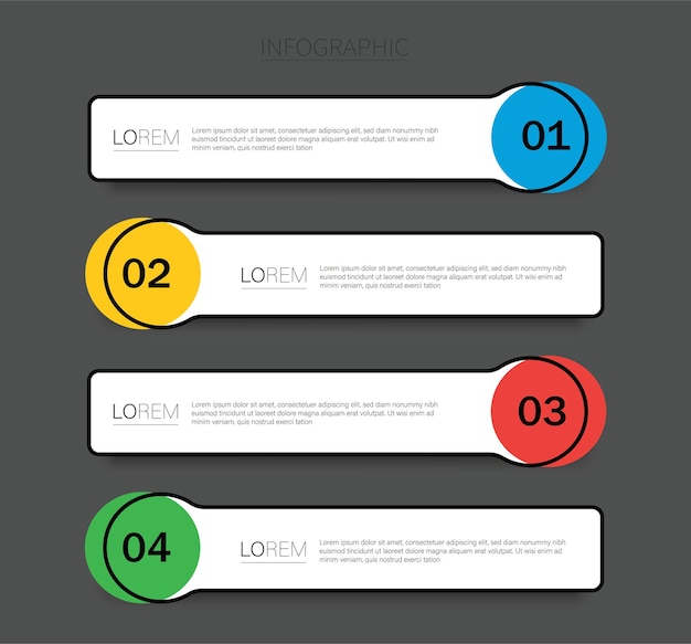 Vector info graphic vector template with 4 options